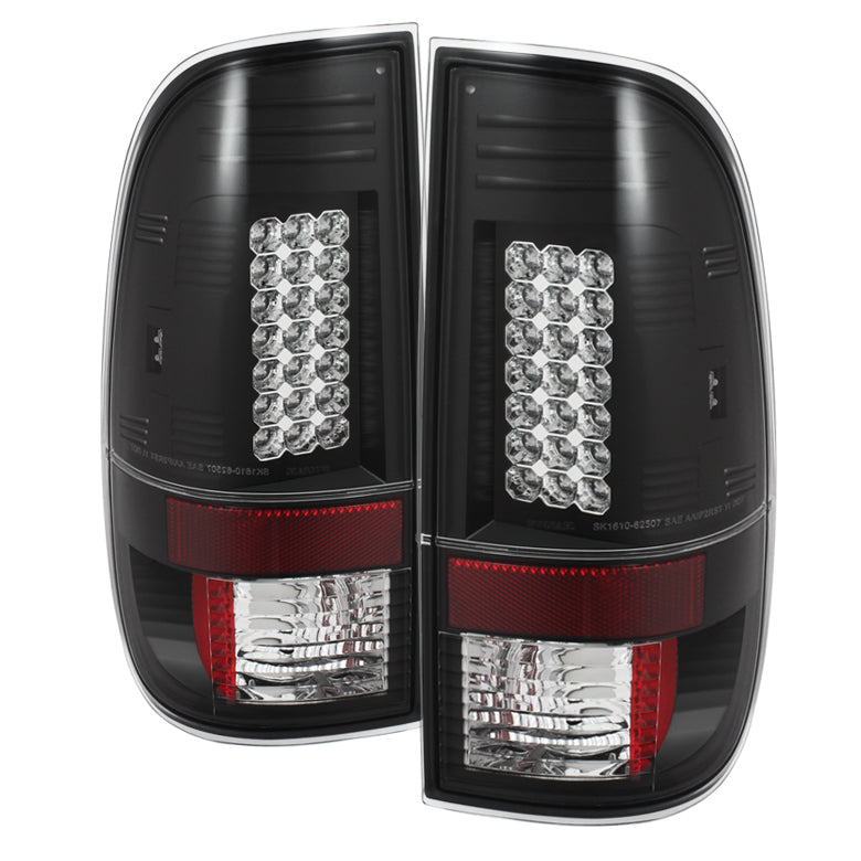 FR SPORT Spyder Ford F150 side 97-03/F250/350/450 Super Duty 99-07 LED Tail Lights Blk...