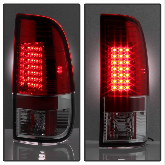 Spyder Ford F150 side 97-03/F250/350 Duty 99-07 LED Tail Lights Red Clear ALT-YD-FF15097-LED-RC 5003485