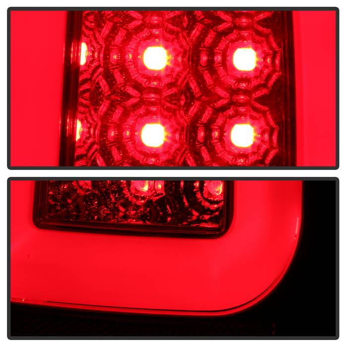 Spyder 08-16 Ford Super Duty F-250 V3 Light Bar LED Tail Lights - Red Clear (ALT-YD-FS07V3-LBLED-RC) 5084736