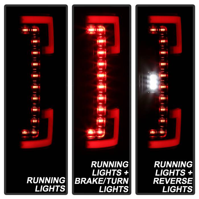 Spyder 17-18 Ford F-250 SD (w/Blind Spot Sensor) LED Tail Lights - Blk (ALT-YD-FS17BS-LED-BK) 5085610