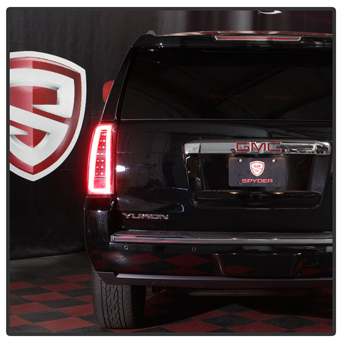 Spyder 15-17 GMC Yukon LED Tail Lights - Black (ALT-YD-GY15-LED-BK) 5085702
