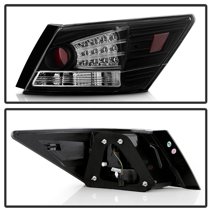 Spyder Honda Accord 08-12 4DR LED Tail Lights Black ALT-YD-HA08-4D-LED-BK 5032621