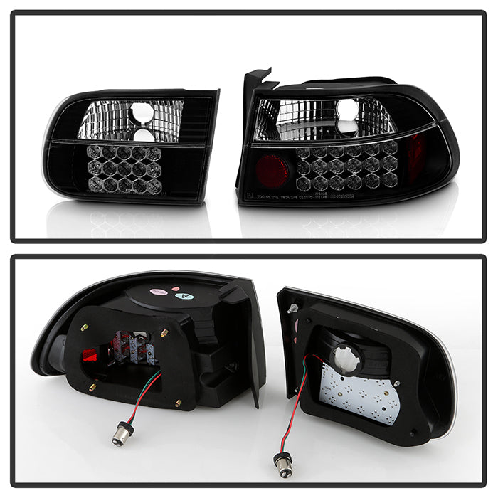 Spyder Honda Civic 92-95 3DR LED Tail Lights Black ALT-YD-HC92-3D-LED-BK 5004727