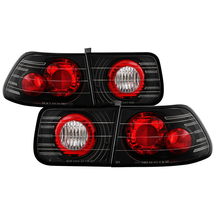 Spyder Honda Civic 96-00 2Dr Euro Style Tail Lights Black ALT-YD-HC96-2D-BK 5004796