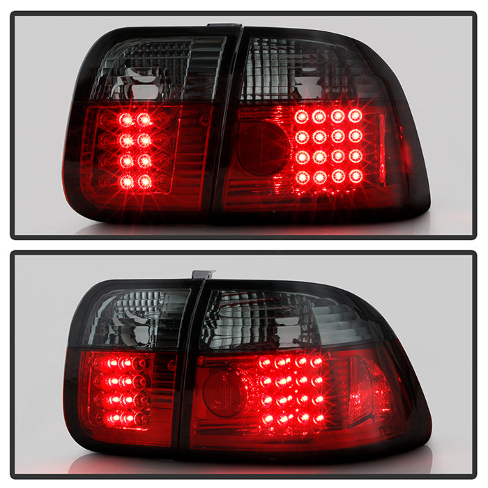 Spyder Honda Civic 96-98 4Dr LED Tail Lights Red Smoke ALT-YD-HC96-4D-LED-RS 5005038