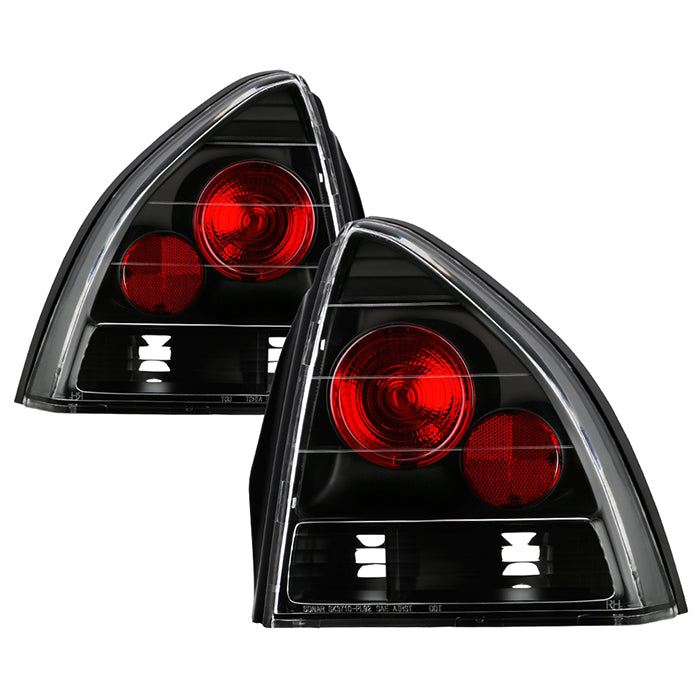 Spyder Honda Prelude 92-96 Euro Style Tail Lights Black ALT-YD-HP92-BK 5005229