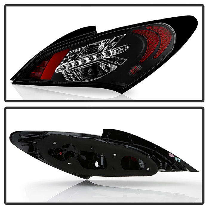 Spyder Hyundai Genesis 10-12 2Dr LED Tail Lights Black ALT-YD-HYGEN09-LED-BK 5034304