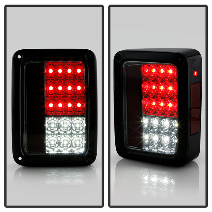 Spyder Jeep Wrangler 07-15 LED Tail Lights Smoke ALT-YD-JWA07-LED-SM 5070418