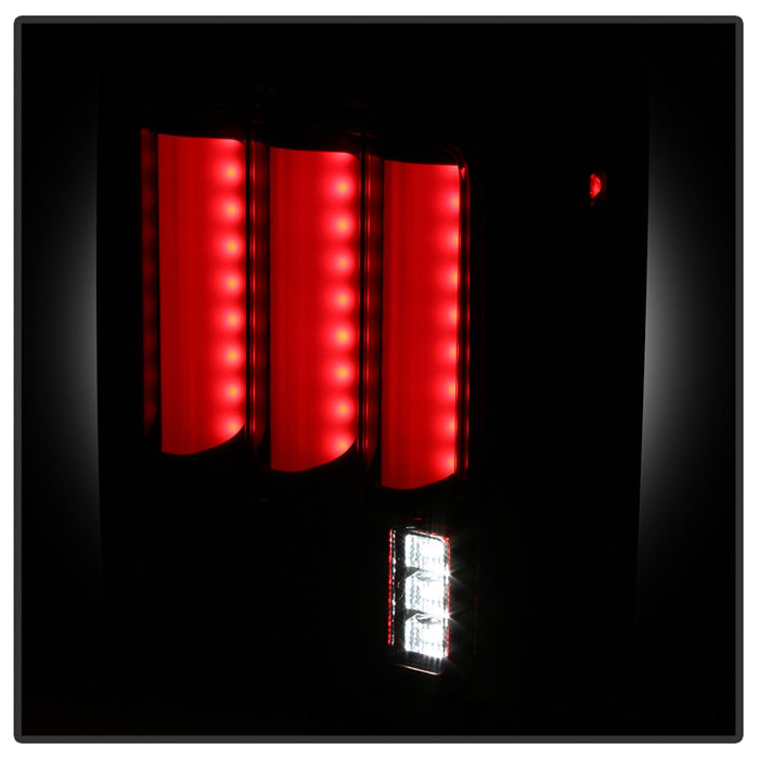 Spyder 07-16 Jeep Wrangler Version 2 Light Bar LED Tail Lights - Red Clear (ALT-YD-JWA07V2-LBLED-RC) 5084798