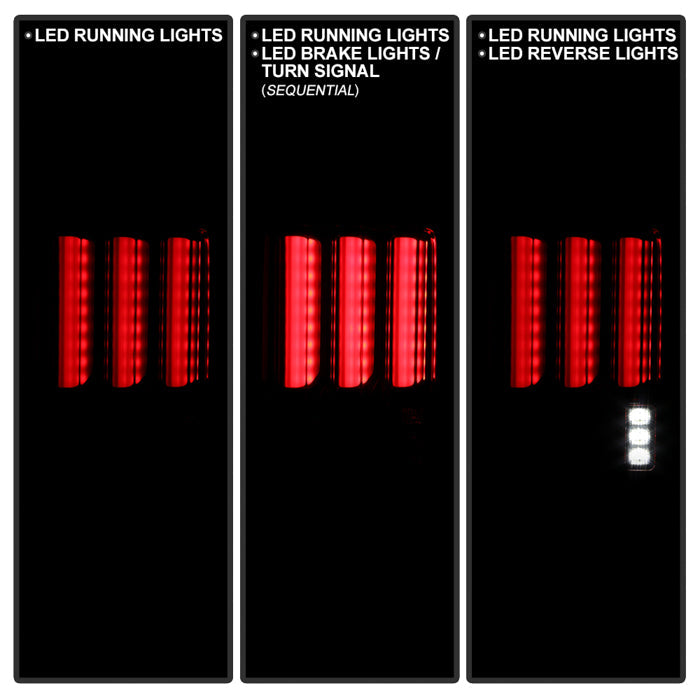 Spyder 07-16 Jeep Wrangler Version 2 Light Bar LED Tail Lights - Red Clear (ALT-YD-JWA07V2-LBLED-RC) 5084798