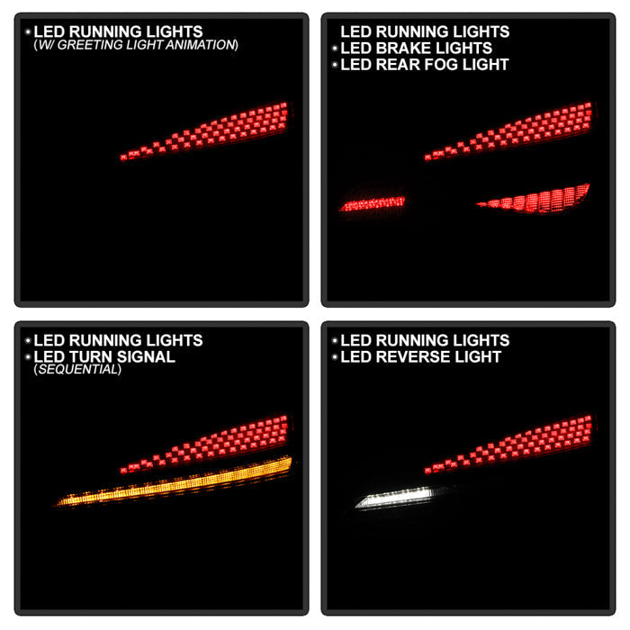 SPYDER 14-19 Mercedes Benz CLA LED Tail Lights (ALT-YD-MBCLA14AP-GRSEQ-BK) 5089342