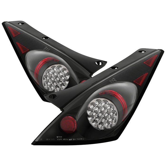 FR SPORT Spyder Nissan 350Z 03-05 LED Tail Lights Black ALT-YD-N350Z02-LED-BK 5006714 - View 5