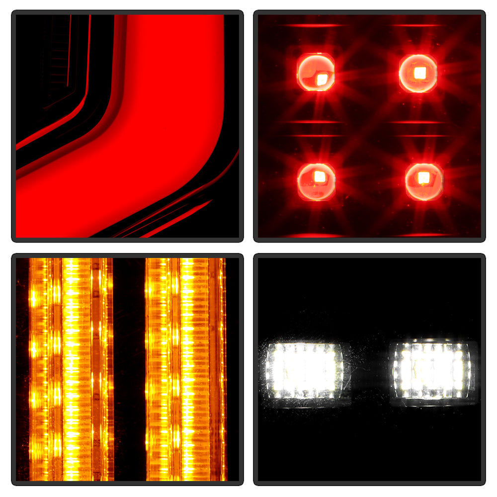 SPYDER 05-21 Nissan Frontier Clear Light Bar LED Tail Lights - Black (ALT-YD-NF05AP-GR-LED-BK) 5089137