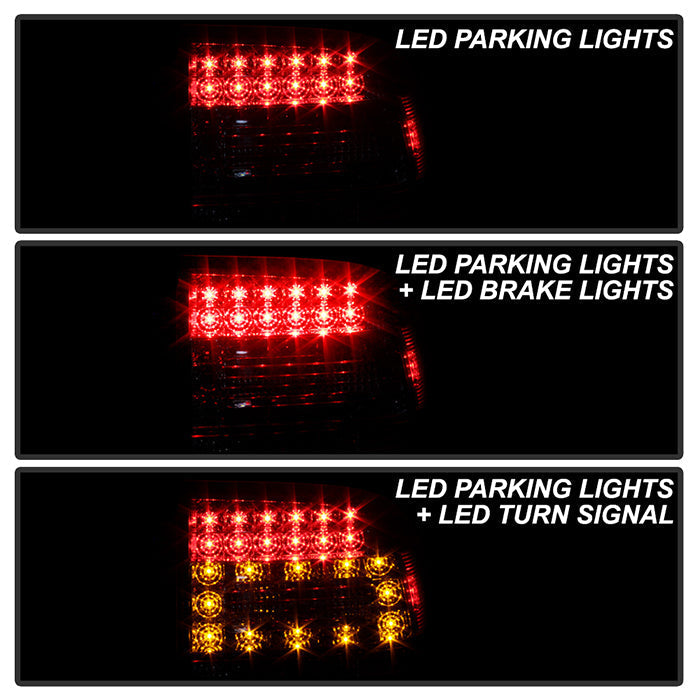 FR SPORT Spyder Porsche Cayenne 03-07 LED Tail Lights Black ALT-YD-PCAY03-LED-BK 5007063 - View 6