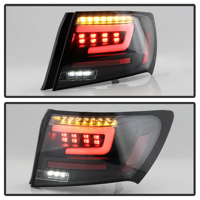 Spyder 08-11 Subaru Impreza WRX 4DR LED Tail Lights - Black ALT-YD-SI084D-LED-BK 5087966