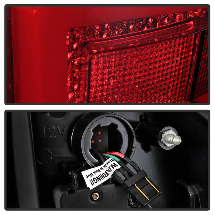 Spyder 16-17 Toyota Tacoma LED Tail Lights - Red Clear (ALT-YD-TT16-LED-RC) 5085757