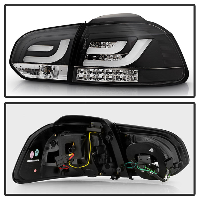 Spyder Volkswagen Golf/GTI 10-13 G2 Type With Light Bar LED Tail Lights Black ALT-YD-VG10-LED-G2-BK 5071767