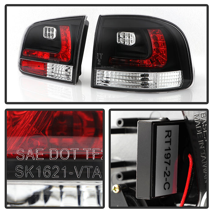 Spyder Volkswagen Touareg 03-07 LED Tail Lights Black ALT-YD-VTOU04-LED-BK 5042699