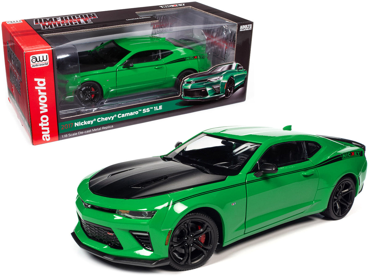 Rapid Vehicles 2017 Chevrolet Nickey Camaro SS 1LE Krypton Green with Matt Black Hood and Black...