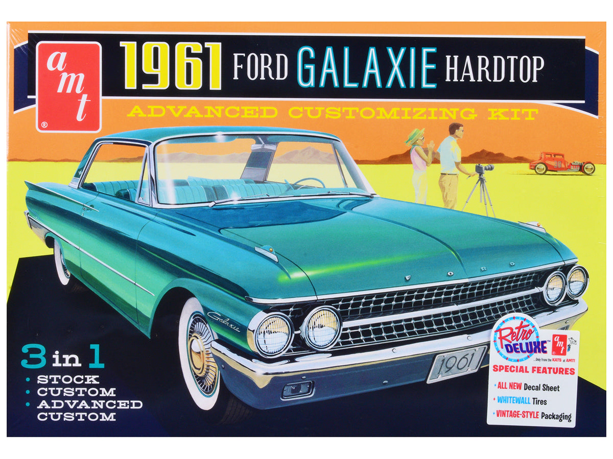 Rapid Vehicles Skill 2 Model Kit 1961 Ford Galaxie Hardtop 3-in-1 Kit 1/25 Scale Model by AMT ...