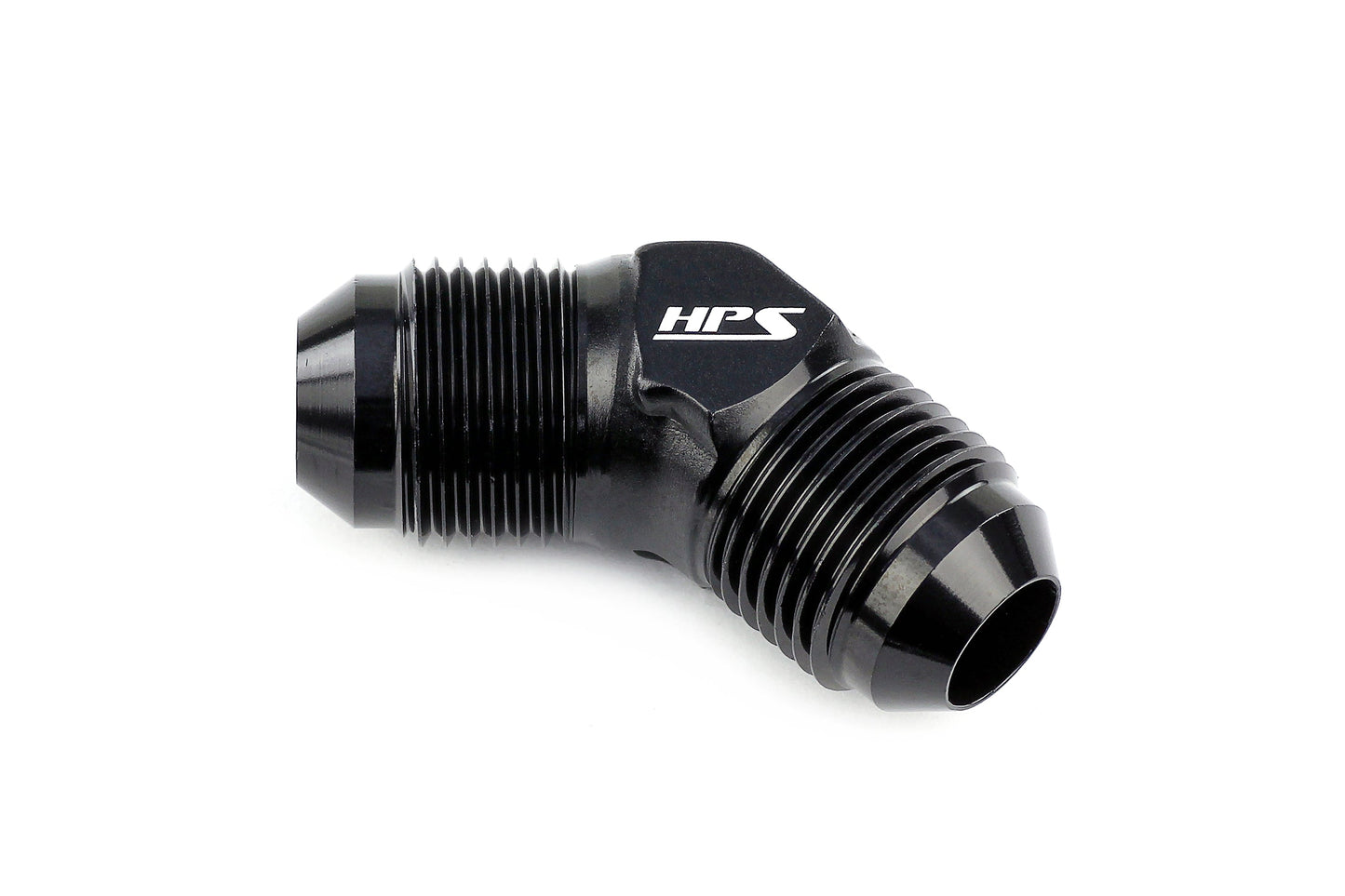 HPS Performance Products AN Male to Male Union Adapter, Aluminum, Black