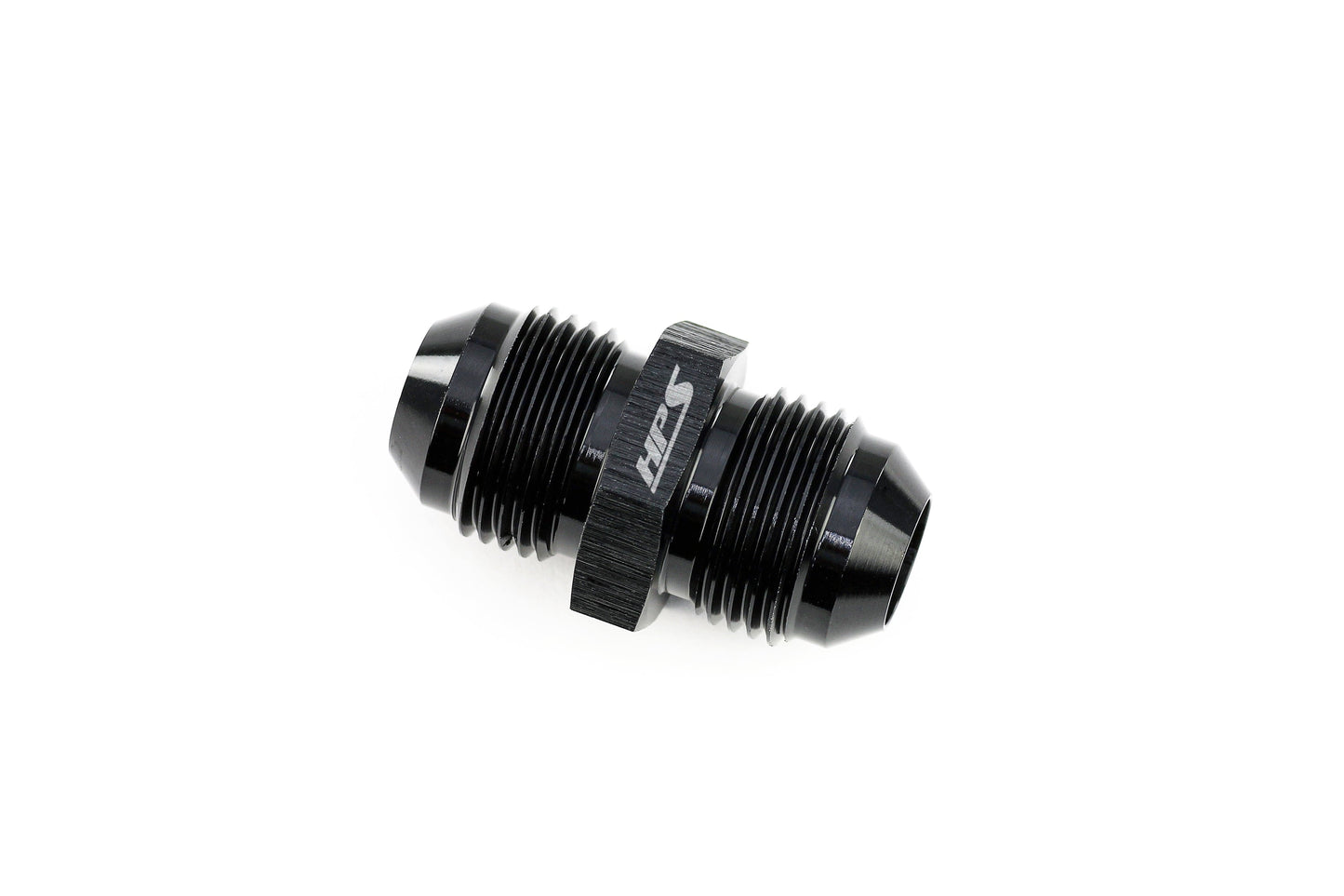 HPS Performance Products AN Male to Male Union Adapter, Aluminum, Black