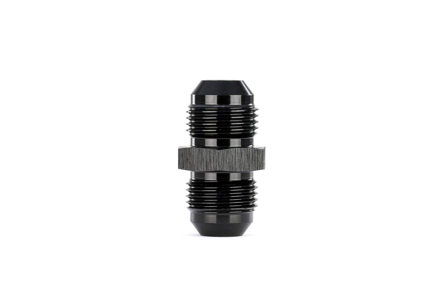 HPS Performance Products AN Male to Male Union Adapter, Aluminum, Black