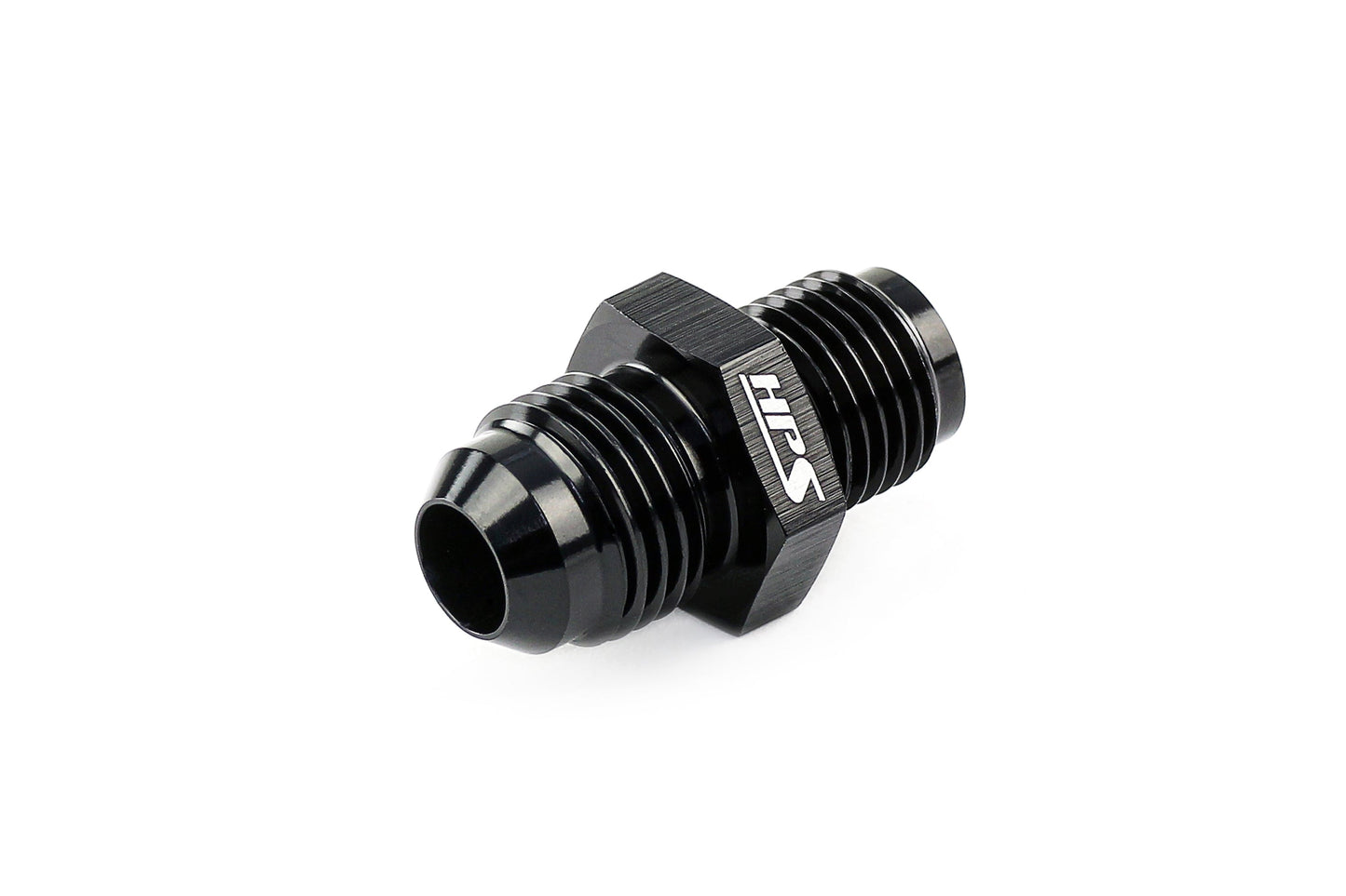 HPS Performance Products AN Male to Inverted Flare Male Power Steering Adapter, Aluminum, Black