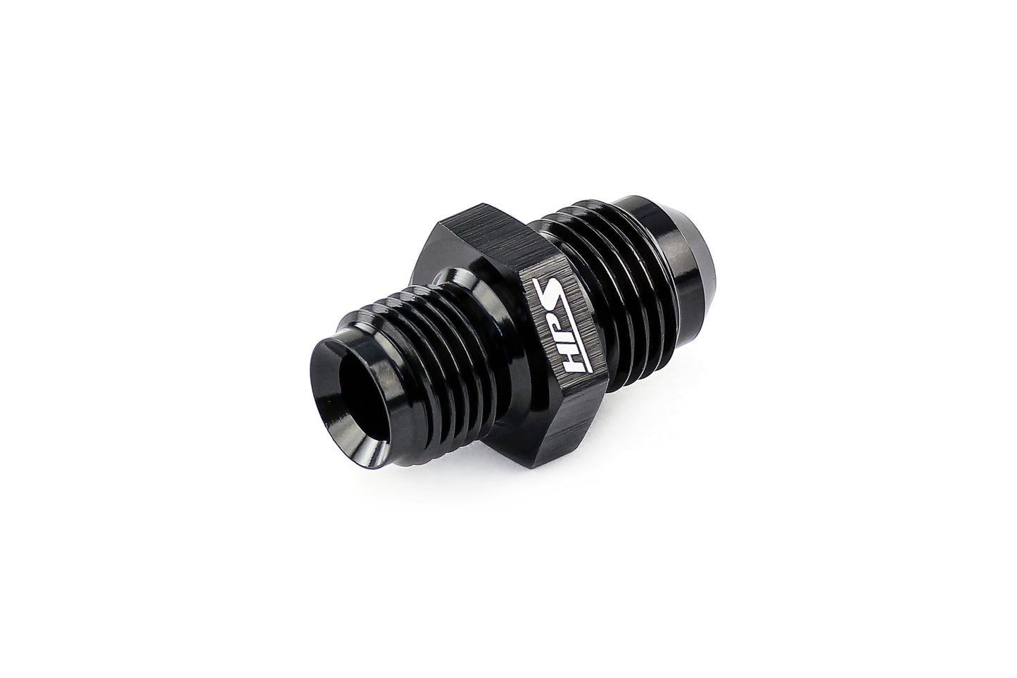 HPS Performance Products AN Male to Inverted Flare Male Power Steering Adapter, Aluminum, Black