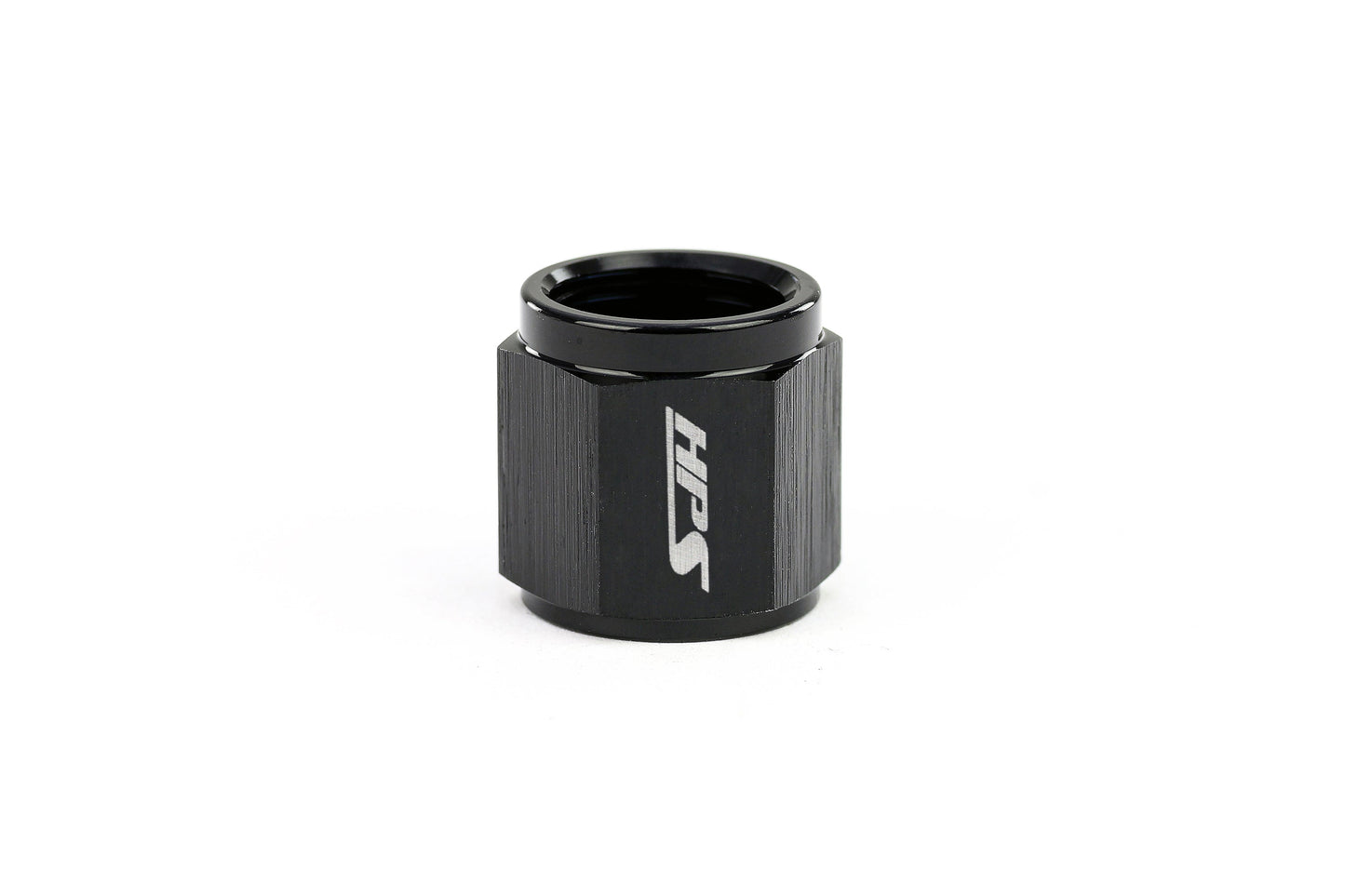 HPS Performance Products Hard Line AN Tube Nut, Aluminum, Black