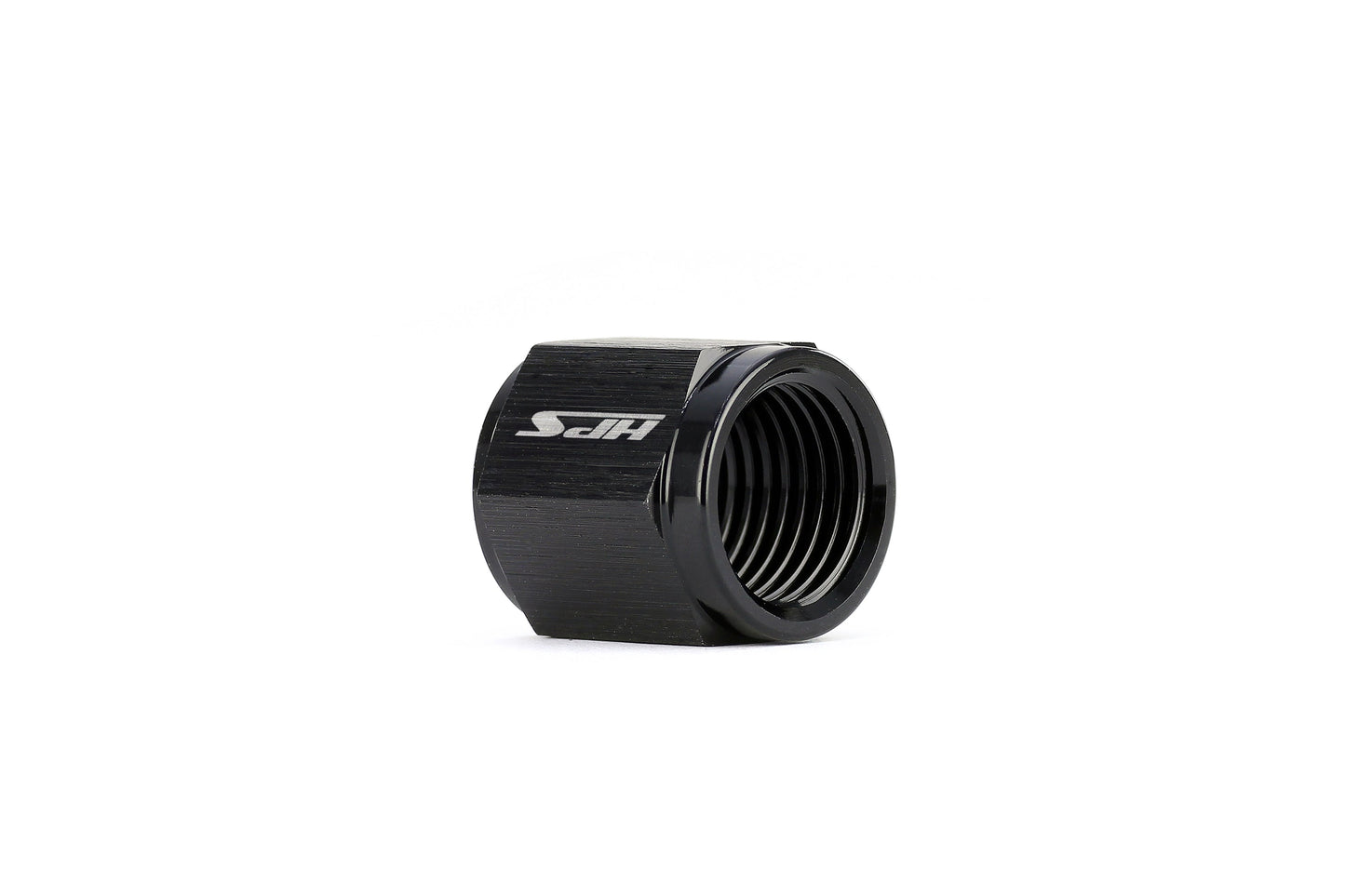 HPS Performance Products Hard Line AN Tube Nut, Aluminum, Black