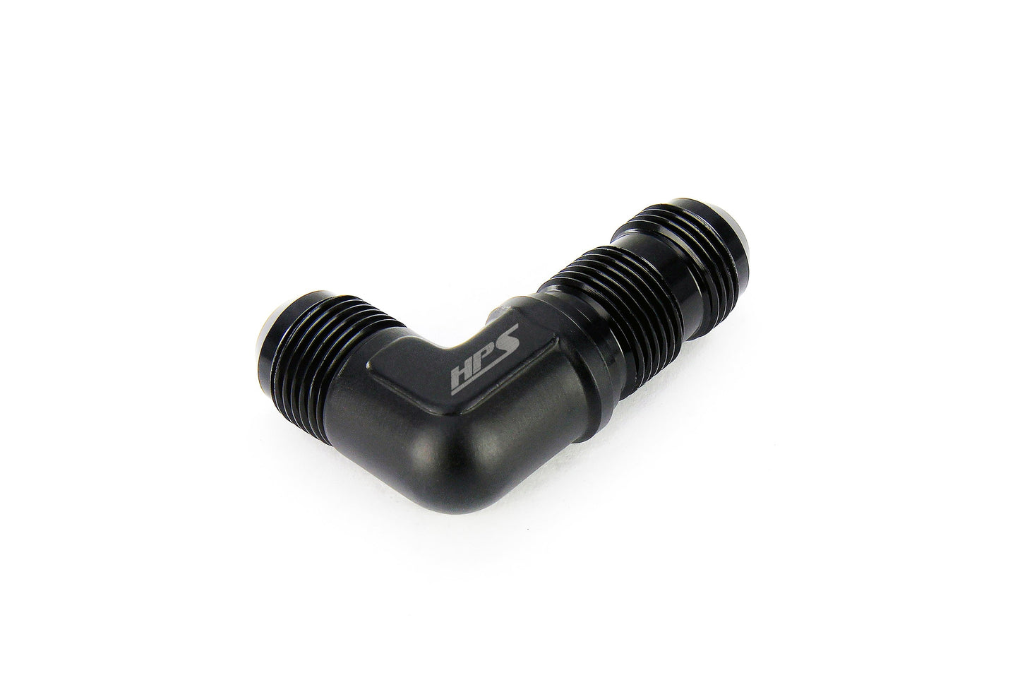 HPS Performance Products AN Male to Male Bulkhead Adapter, Aluminum, Black