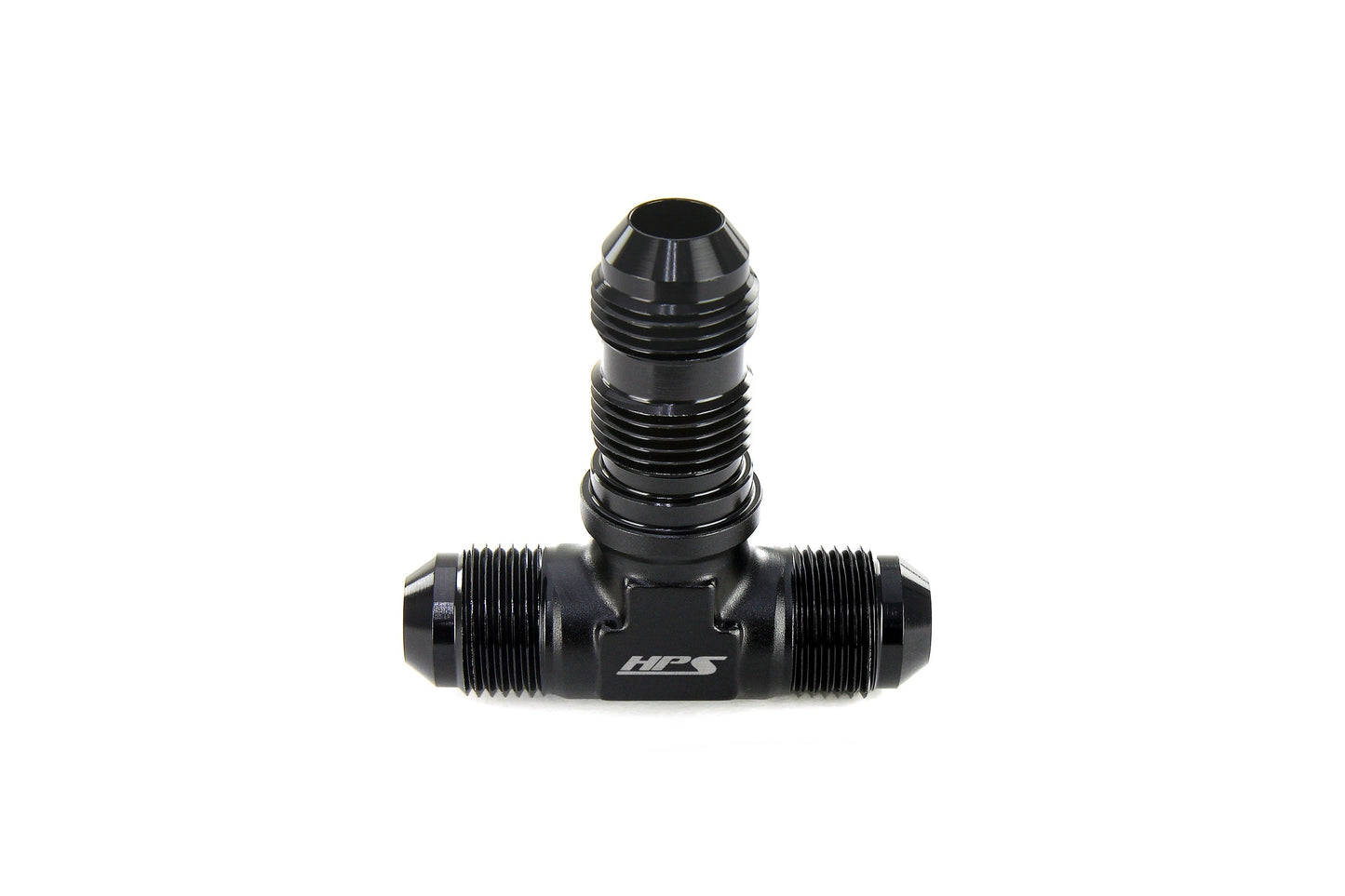 HPS Performance Products AN Male to Male Bulkhead Adapter, Aluminum, Black