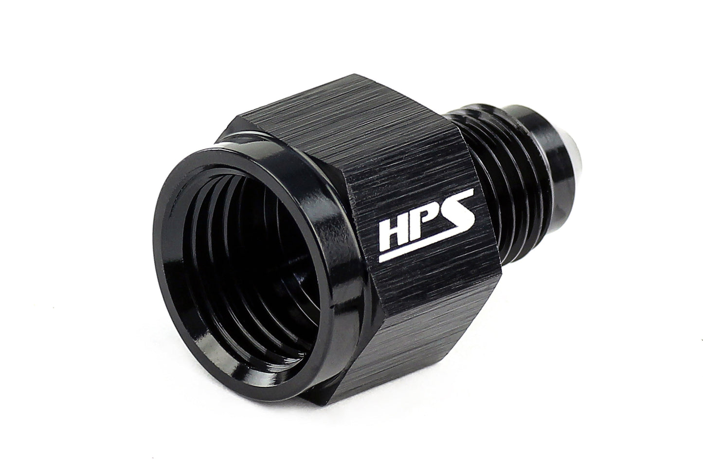 HPS Performance Products AN Female to AN Male Reducer Adapter, Aluminum, Black