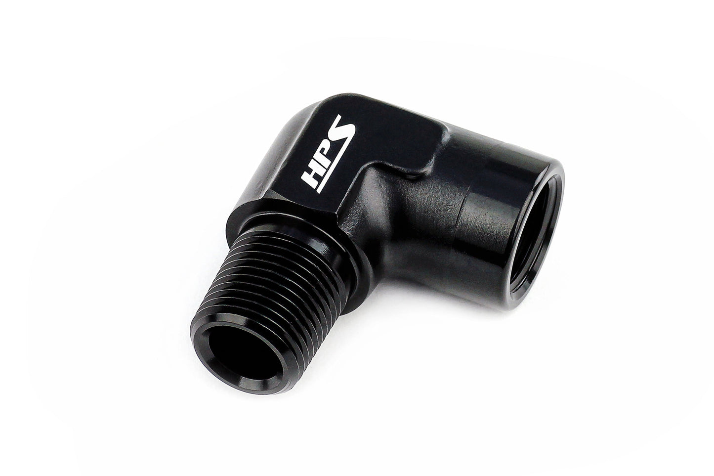 HPS Performance Products NPT Male To NPT Female Adapter, Aluminum, Black