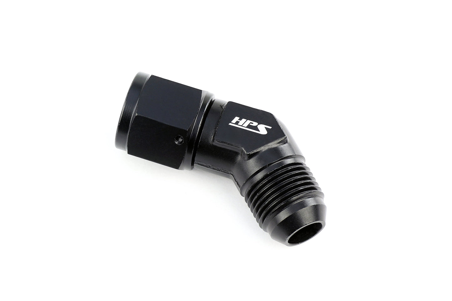 HPS Performance Products AN Male to Female Swivel Adapter, Aluminum, Black