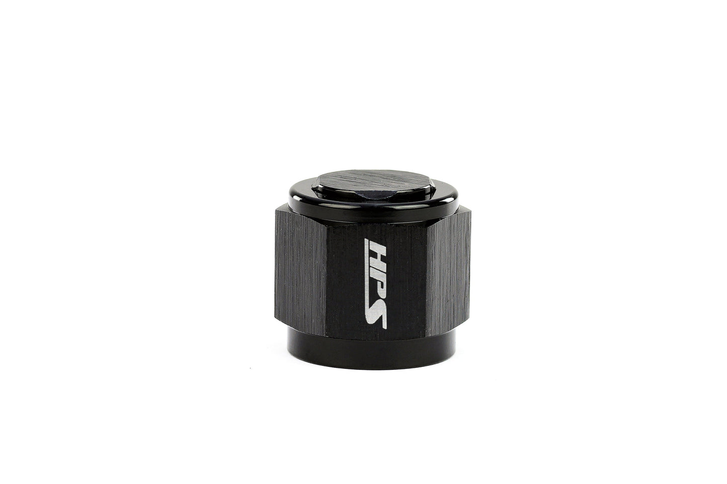 HPS Performance Products AN Flare Female Cap, Aluminum, Black