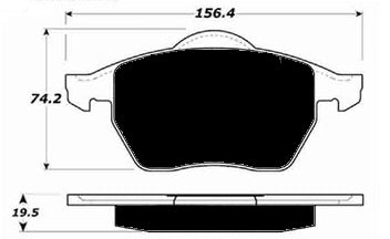 Porterfield Brake Pads for 2010 VOLKSWAGEN BEETLE Convertible 2.5 5cyl