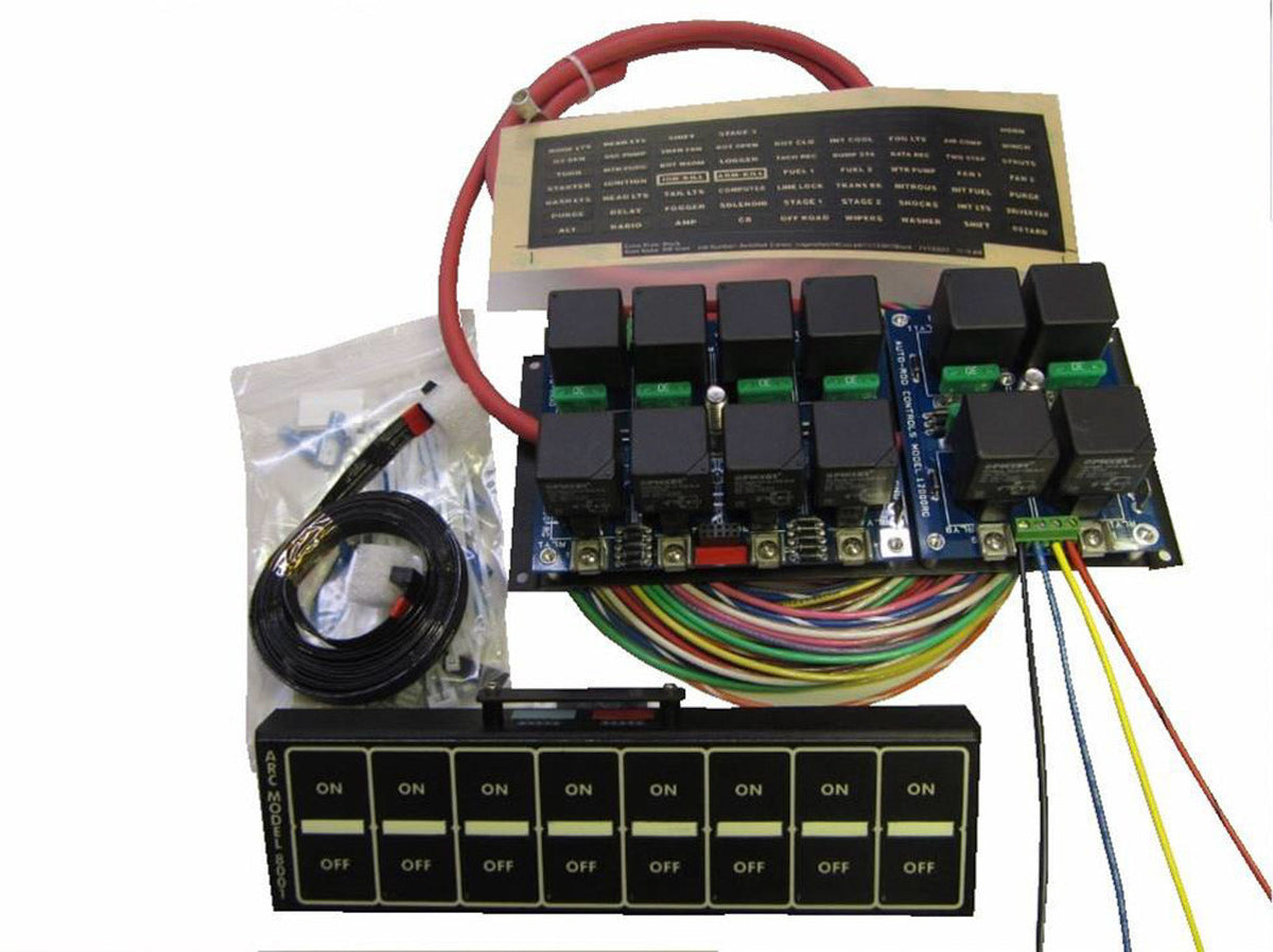 8 Switch In-Dash Control Module Black Faceplate - 8001D