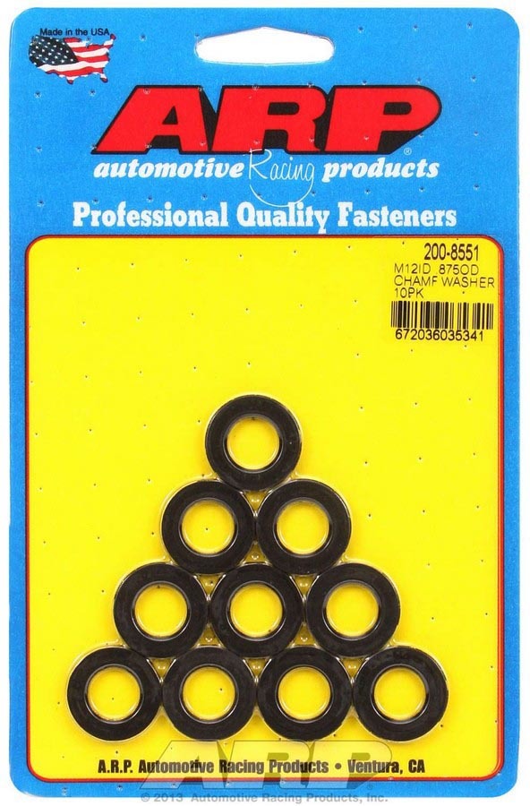 12mm ID Washers 10pk .875 OD Chamfer - 2008551