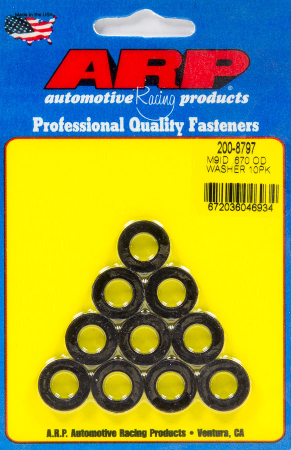 Black Washers - 9mm ID x .670 OD (10pk) - 2008797