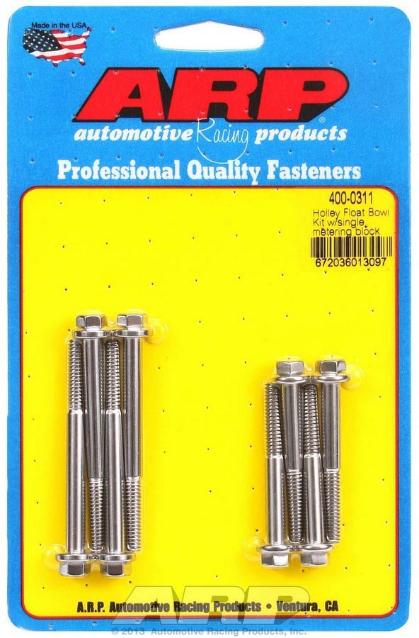 Holley Float Bowl Bolt Kit - 4000311