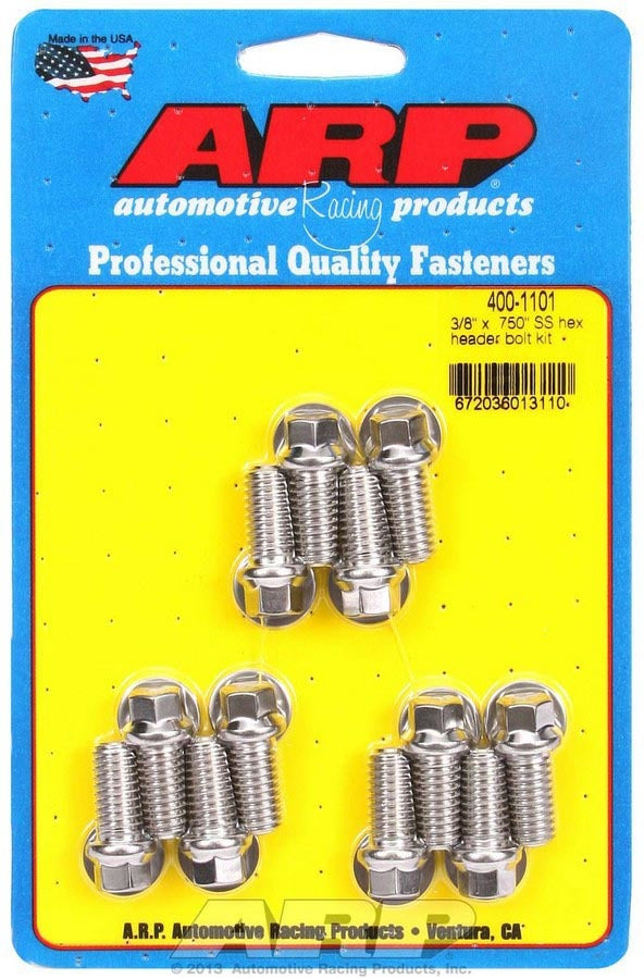 S/S Header Bolt Kit - 3/8 x .750 UHL (12) - 4001101
