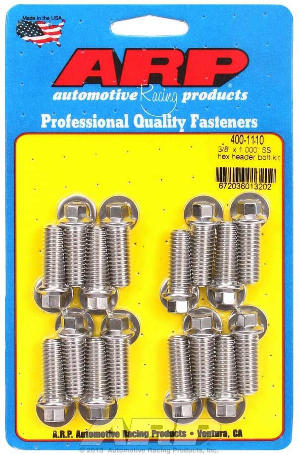 S/S Header Bolt Kit - 3/8 x 1.00 UHL (16) - 4001110
