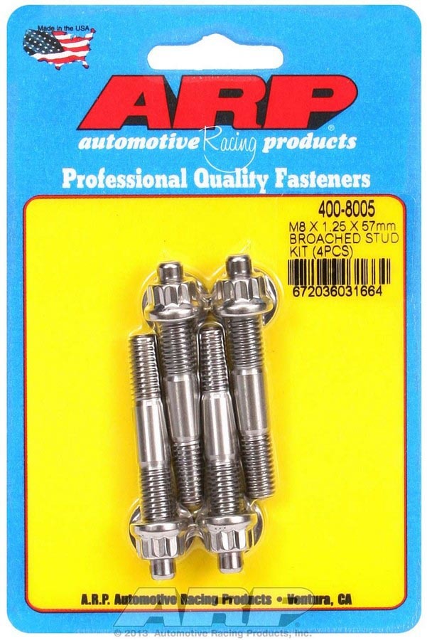 S/S Stud Kit - (4) M8 x 1.25in x 57mm - 4008005