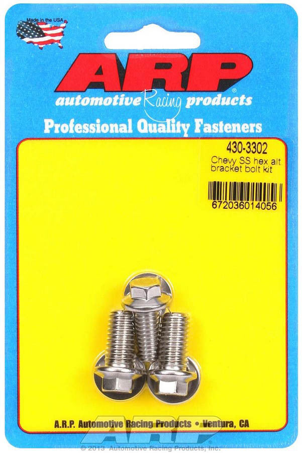 S/S Chevy Alternator Bracket Bolt Kit 6pt. - 4303302