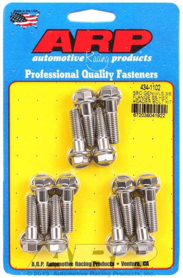 S/S Header Bolt Kit - 6pt. GM LS - 4341102