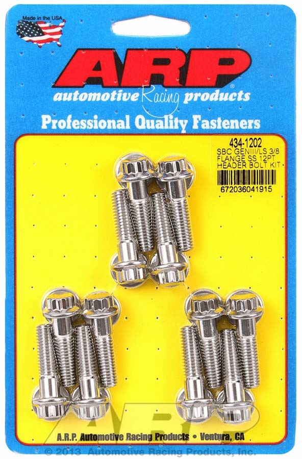 S/S Header Bolt Kit - 12pt. GM LS - 4341202