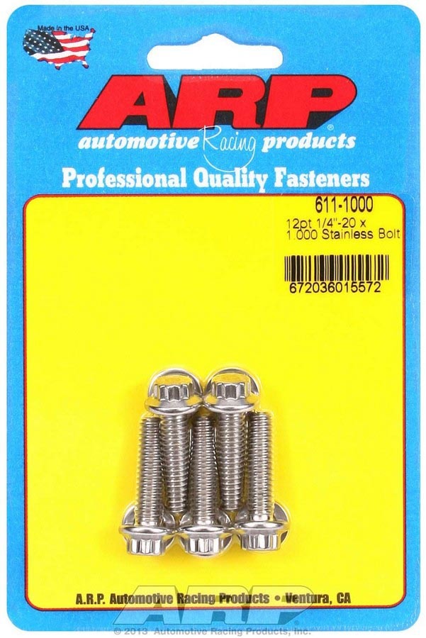 S/S Bolt Kit - 12pt. (5) 1/4-20 x 1.000 - 6111000