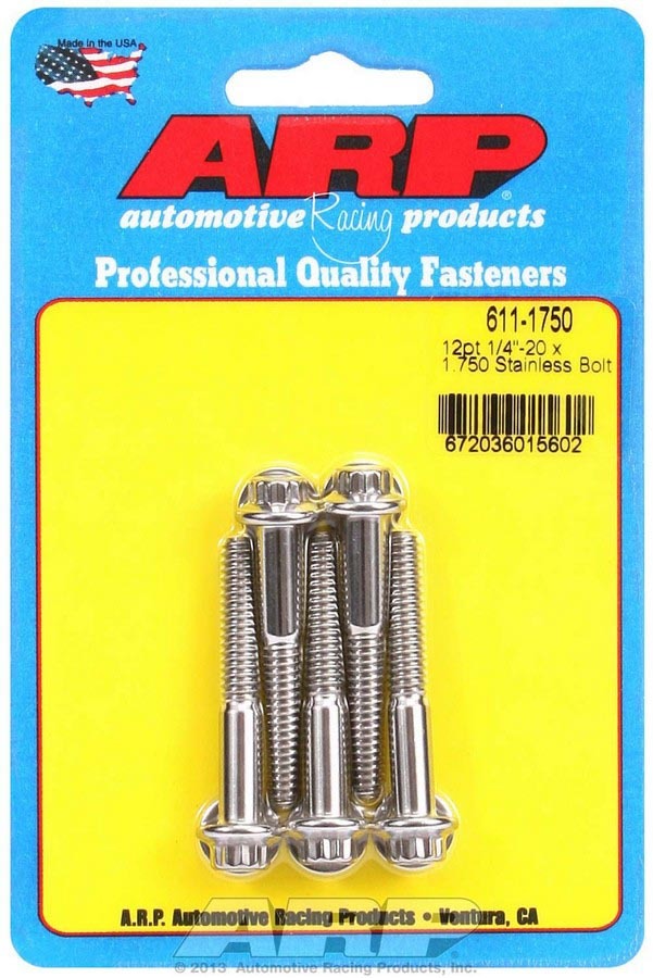 S/S Bolt Kit - 12pt. (5) 1/4-20 x 1.750 - 6111750